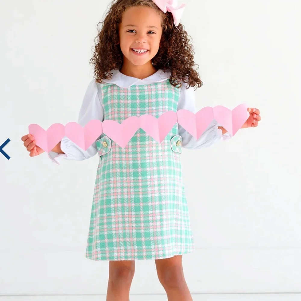 TBBC Janie Jumper Putney Plaid with Palm Beach Pink